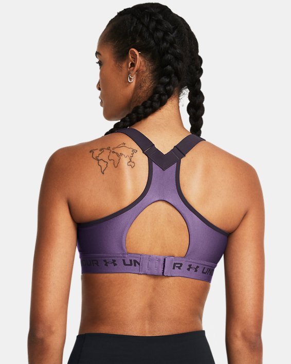 Women's Armour® High Crossback Sports Bra in Purple image number 1